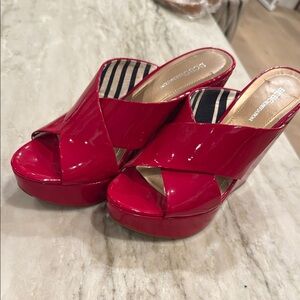 BCBGeneration Red Women's Platform Sandals